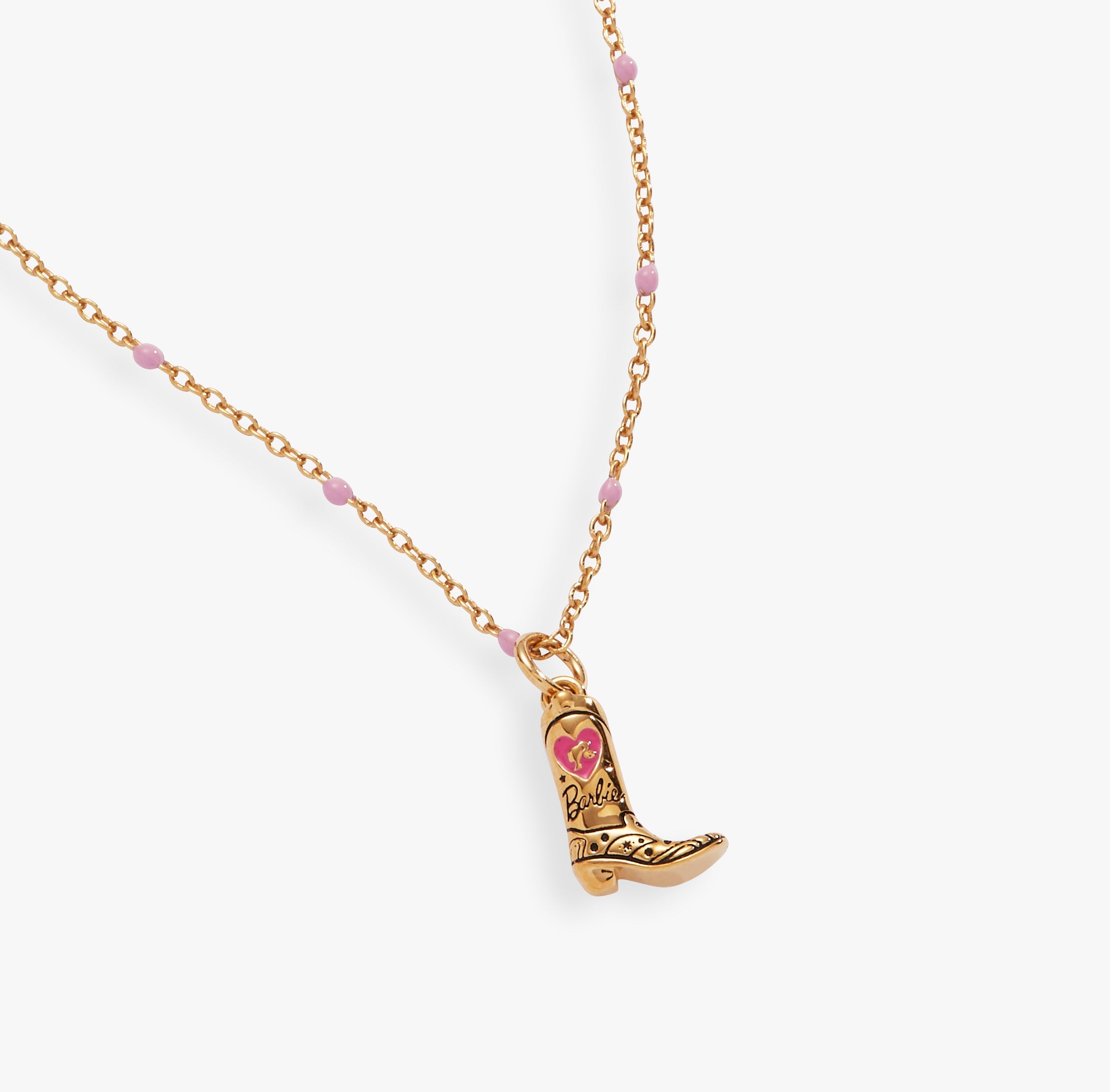 Barbie™ Cowboy Boot Pendant Necklace Gold | Alex and Ani