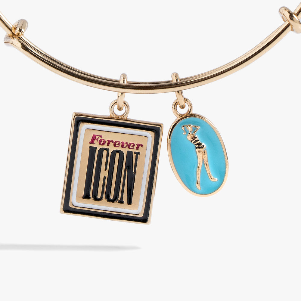 Retro Barbie Duo Charm Bangle Gold | Alex and Ani