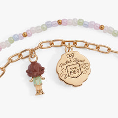 Polly Pocket™ 2 Row Charm Bracelet Gold | Alex and Ani