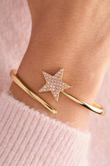 The Wizard of Oz™ Glinda Wand Bypass Cuff Gold | Alex and Ani