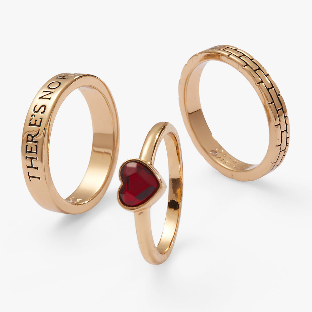The Wizard of Oz™ No Place Like Home Ring Stack Gold | Alex and Ani