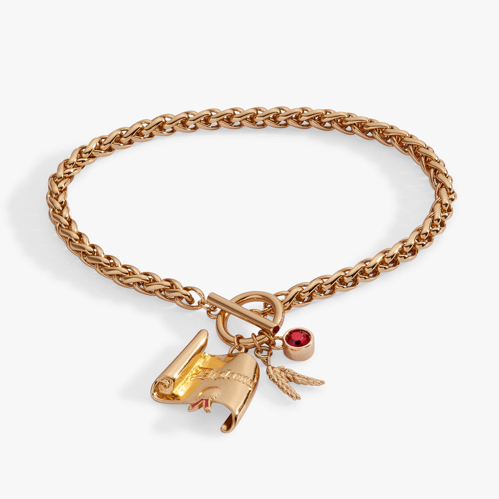 The Wizard of Oz™ Scarecrow Toggle Bracelet Gold | Alex and Ani