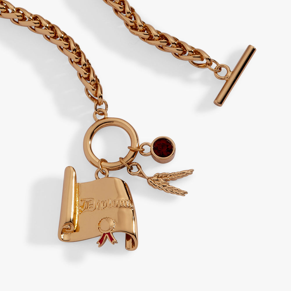The Wizard of Oz™ Scarecrow Toggle Bracelet Gold | Alex and Ani