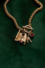 The Wizard of Oz™ Scarecrow Toggle Bracelet Gold | Alex and Ani