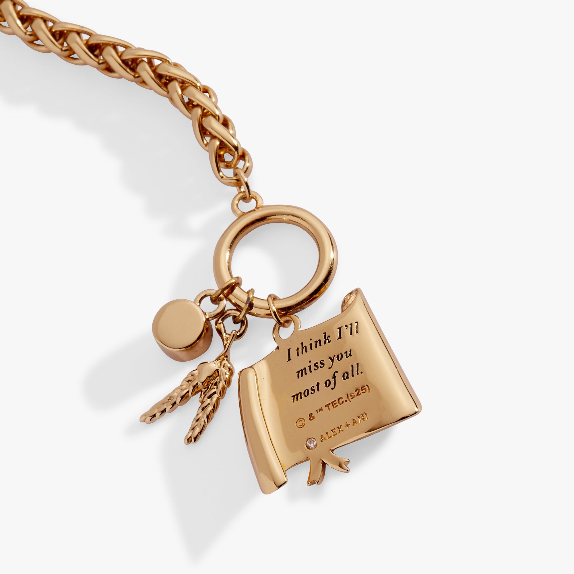 The Wizard of Oz™ Scarecrow Toggle Bracelet Gold | Alex and Ani