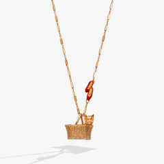 The Wizard of Oz™ Dorothy Toto Basket Pendant Gold | Alex and Ani