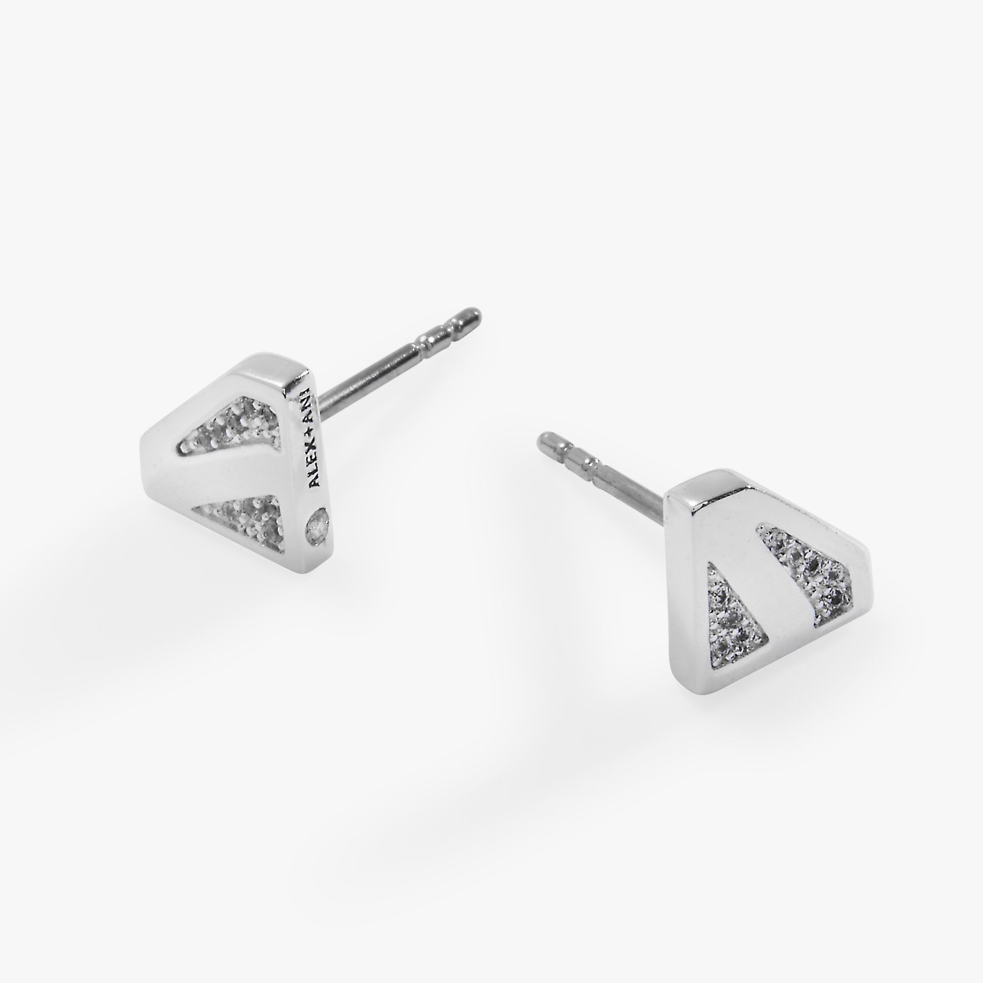 SUPERMAN™ Pave Logo Stud Silver | Alex and Ani