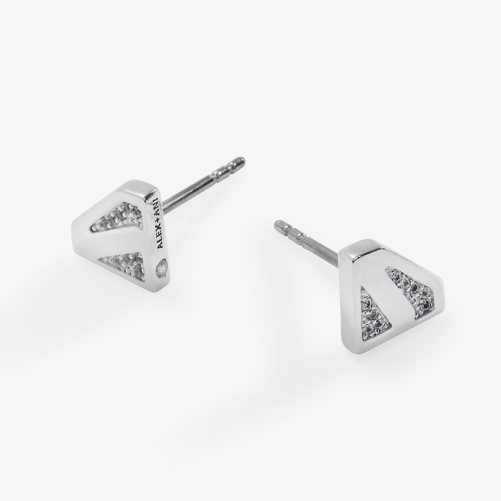 SUPERMAN™ Pave Logo Stud Silver | Alex and Ani