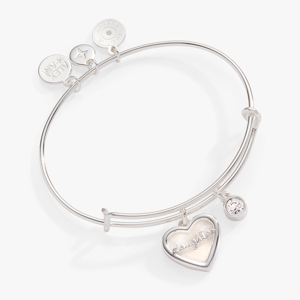 Daughter Mother of Pearl Bangle Gold | Alex and Ani
