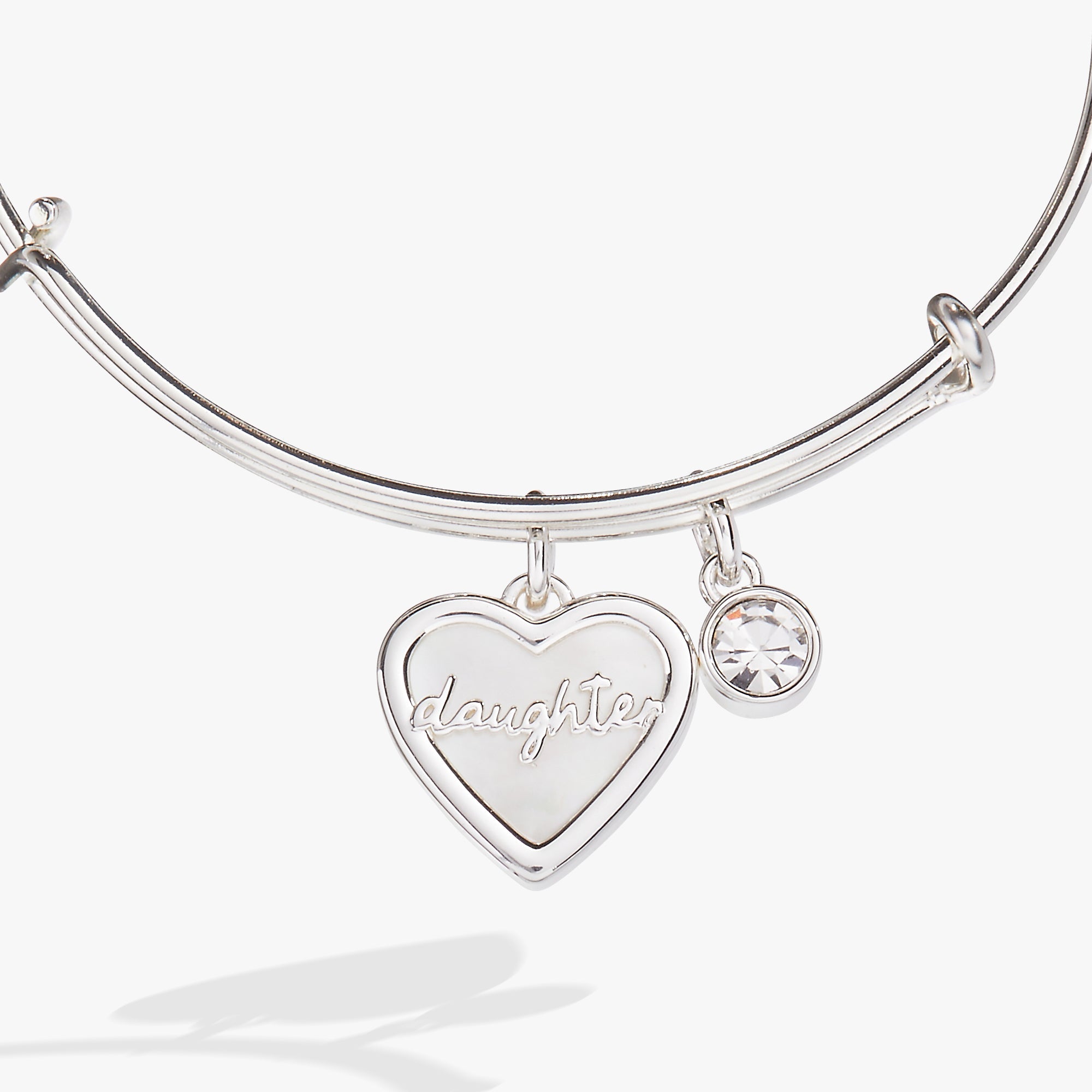 Daughter Mother of Pearl Bangle Gold | Alex and Ani