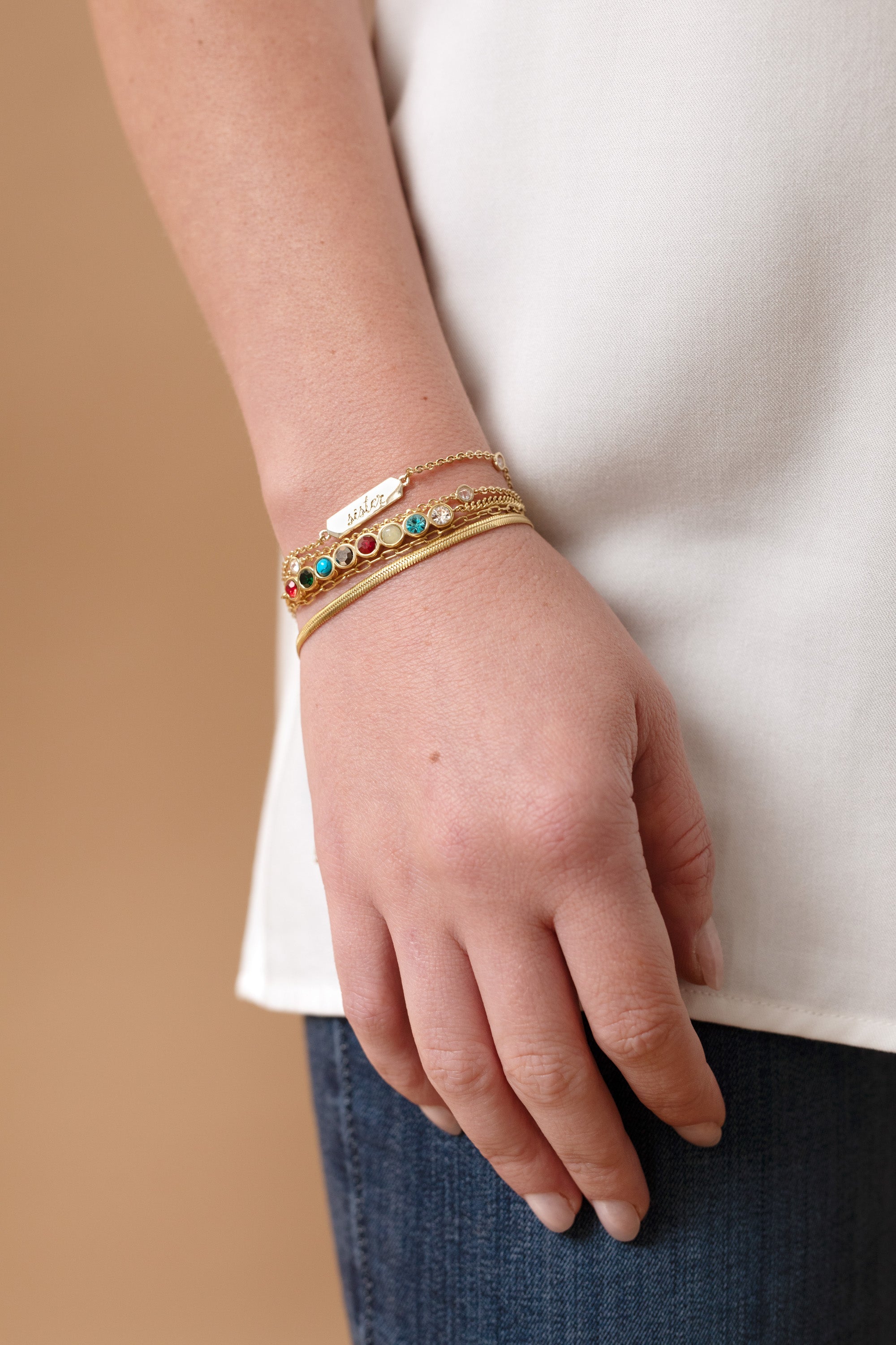 Daughter Acrostic Bolo Stainless Steel Gold | Alex and Ani