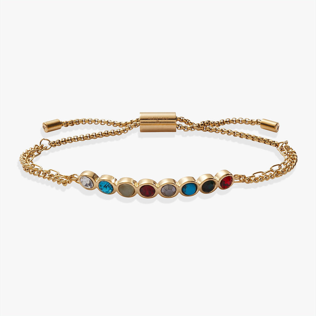 Daughter Acrostic Bolo Stainless Steel Gold | Alex and Ani