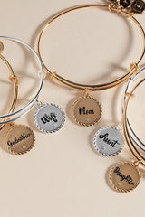 Daughter Charm Bangle Silver | Alex and Ani