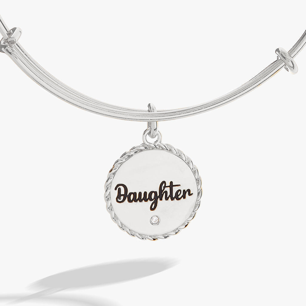 Daughter Charm Bangle Silver | Alex and Ani