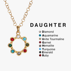Daughter Crystal Necklace Stainless Steel Gold | Alex and Ani