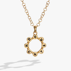 Daughter Crystal Necklace Stainless Steel Gold | Alex and Ani