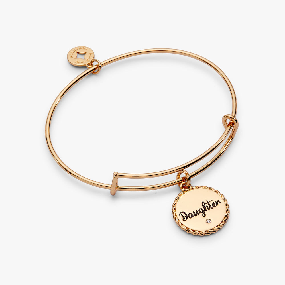 Daughter Charm Bangle Gold | Alex and Ani