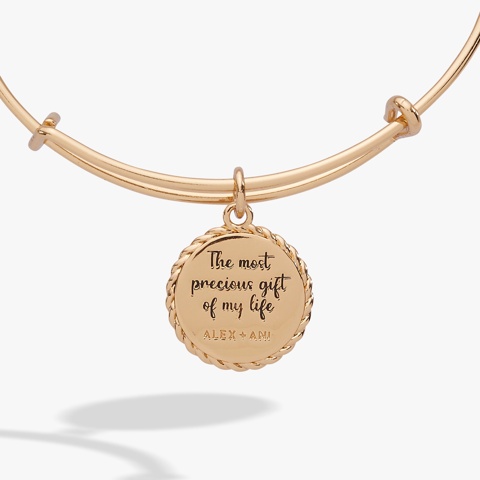 Daughter Charm Bangle Gold | Alex and Ani