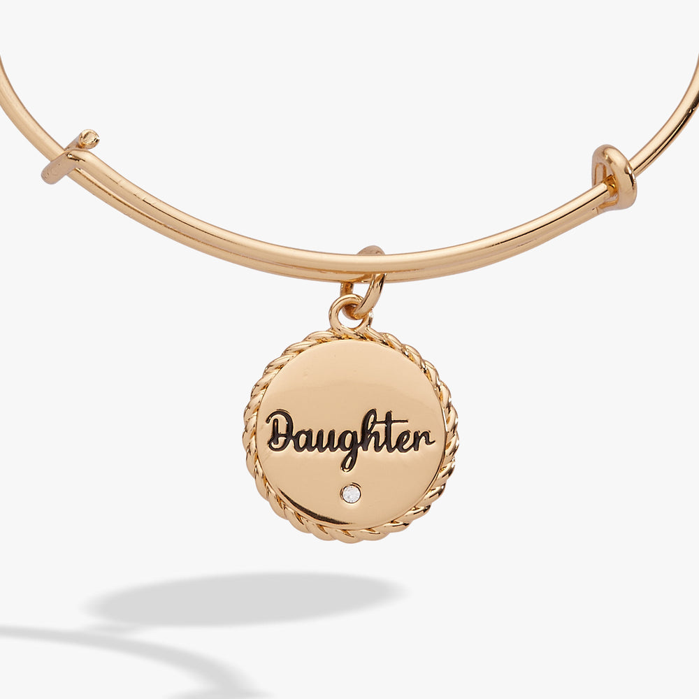 Daughter Charm Bangle Gold | Alex and Ani
