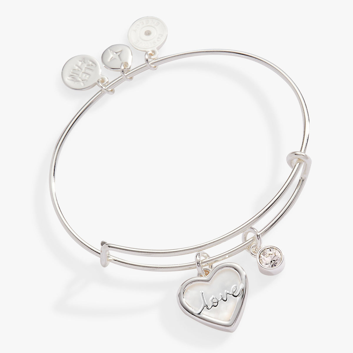 Love Mother of Pearl Bangle Silver | Alex and Ani