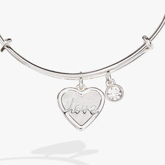Love Mother of Pearl Bangle Silver | Alex and Ani