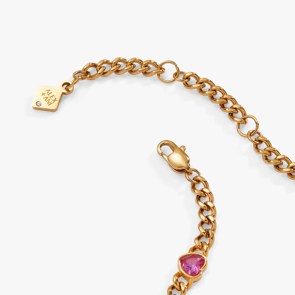 Heart Curb Chain Bracelet Stainless Steel Gold | Alex and Ani
