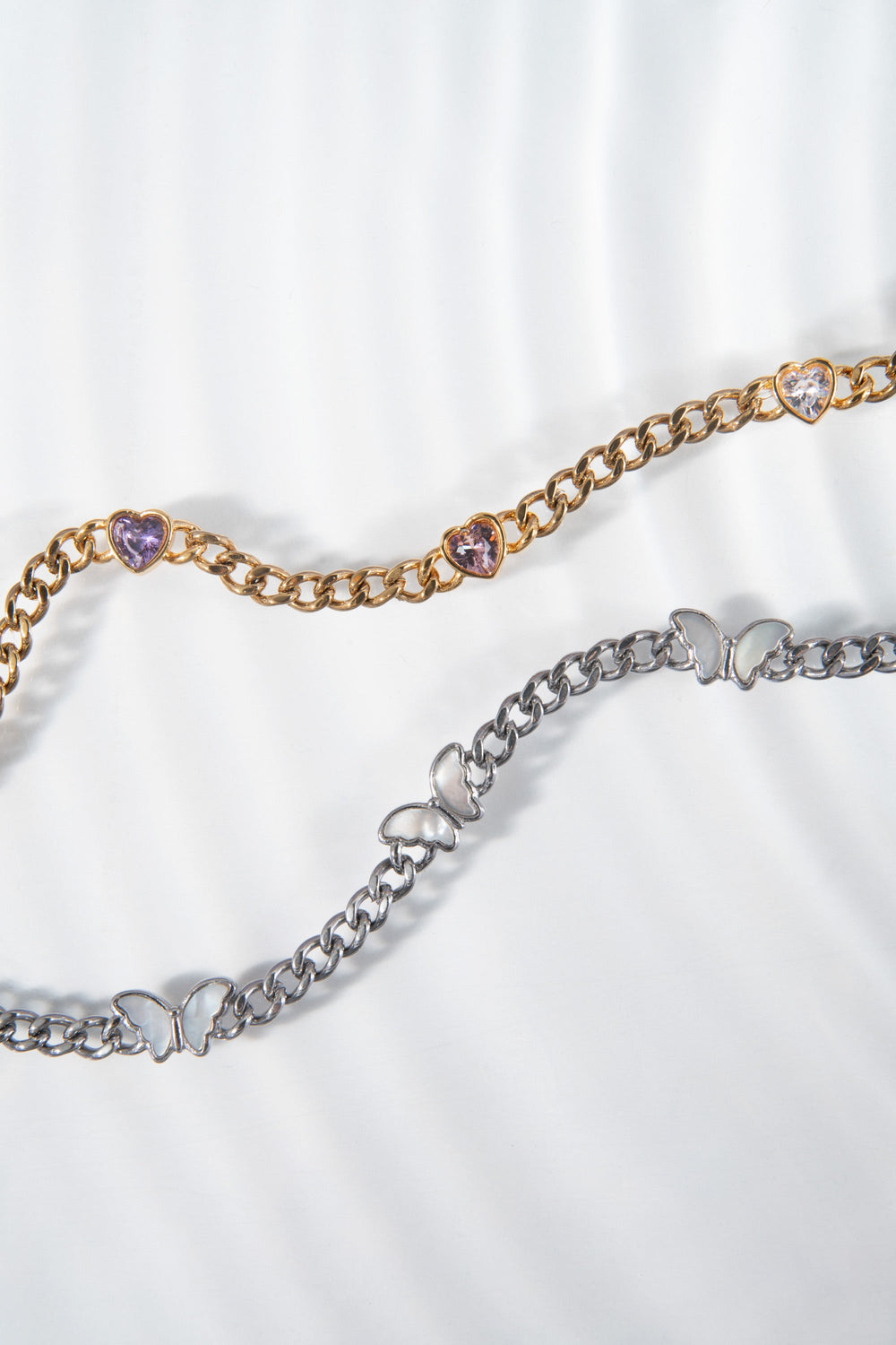 Heart Curb Chain Bracelet Stainless Steel Gold | Alex and Ani