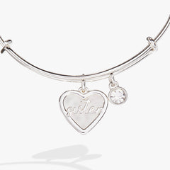 Sister Mother of Pearl Bangle Silver | Alex and Ani