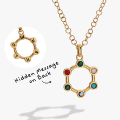 Mother Crystal Necklace Stainless Steel Gold | Alex and Ani