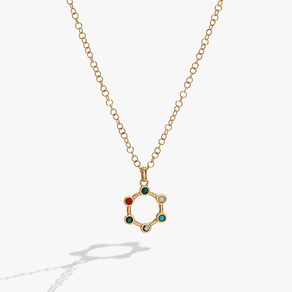 Mother Crystal Necklace Stainless Steel Gold | Alex and Ani