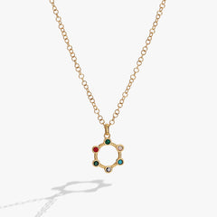 Mother Crystal Necklace Stainless Steel Gold | Alex and Ani