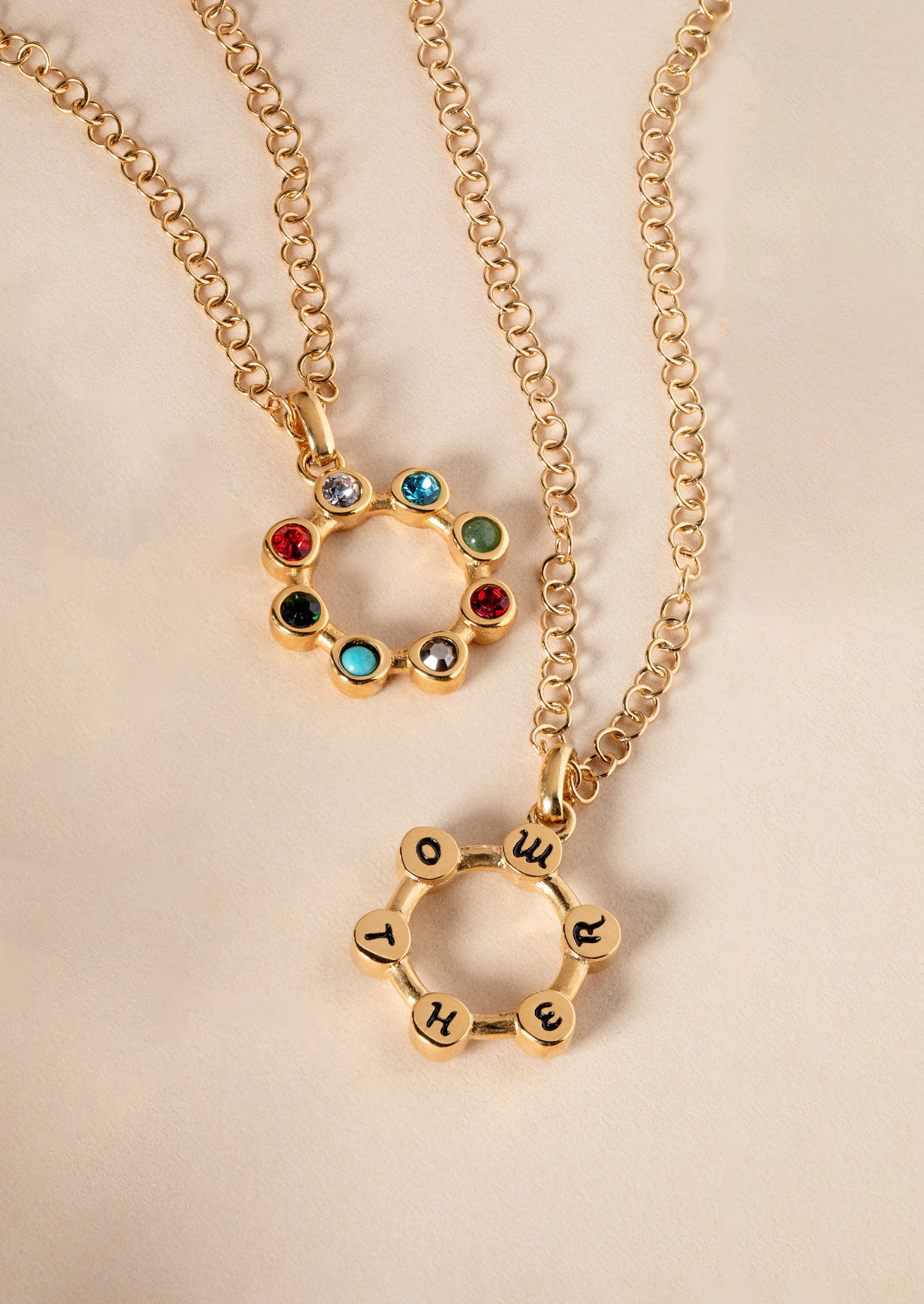 Mother Crystal Necklace Stainless Steel Gold | Alex and Ani