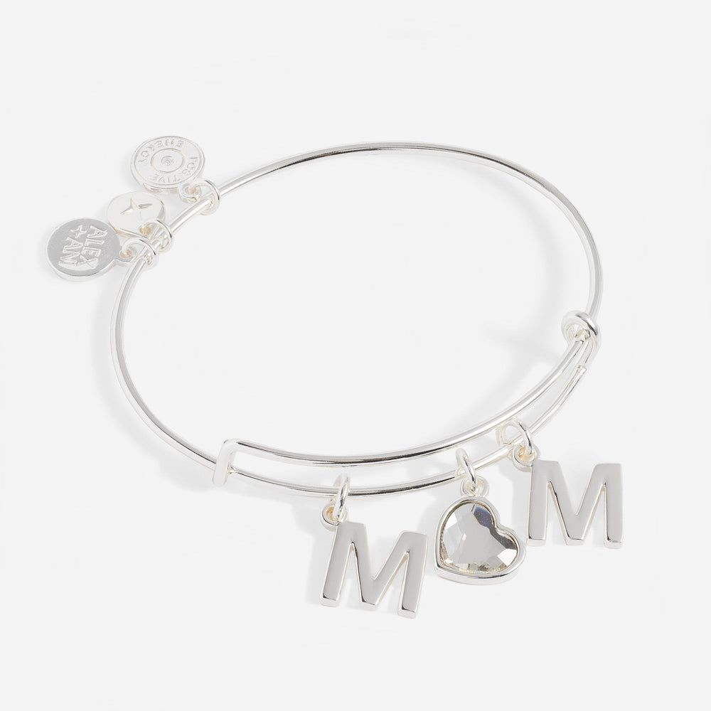 Crystal Mom Bangle Silver | Alex and Ani