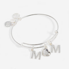 Crystal Mom Bangle Silver | Alex and Ani