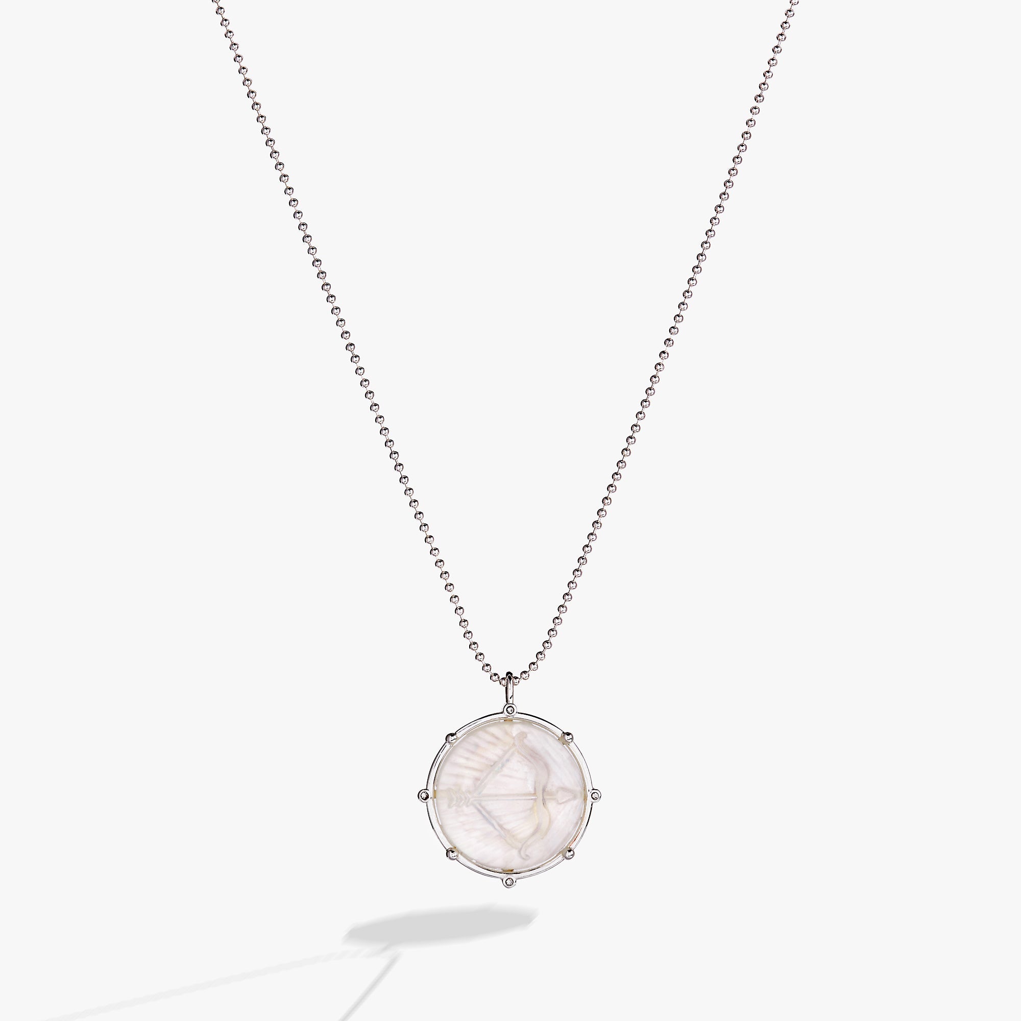 Sagittarius Zodiac Double-Sided Charm Necklace Silver | Alex and Ani