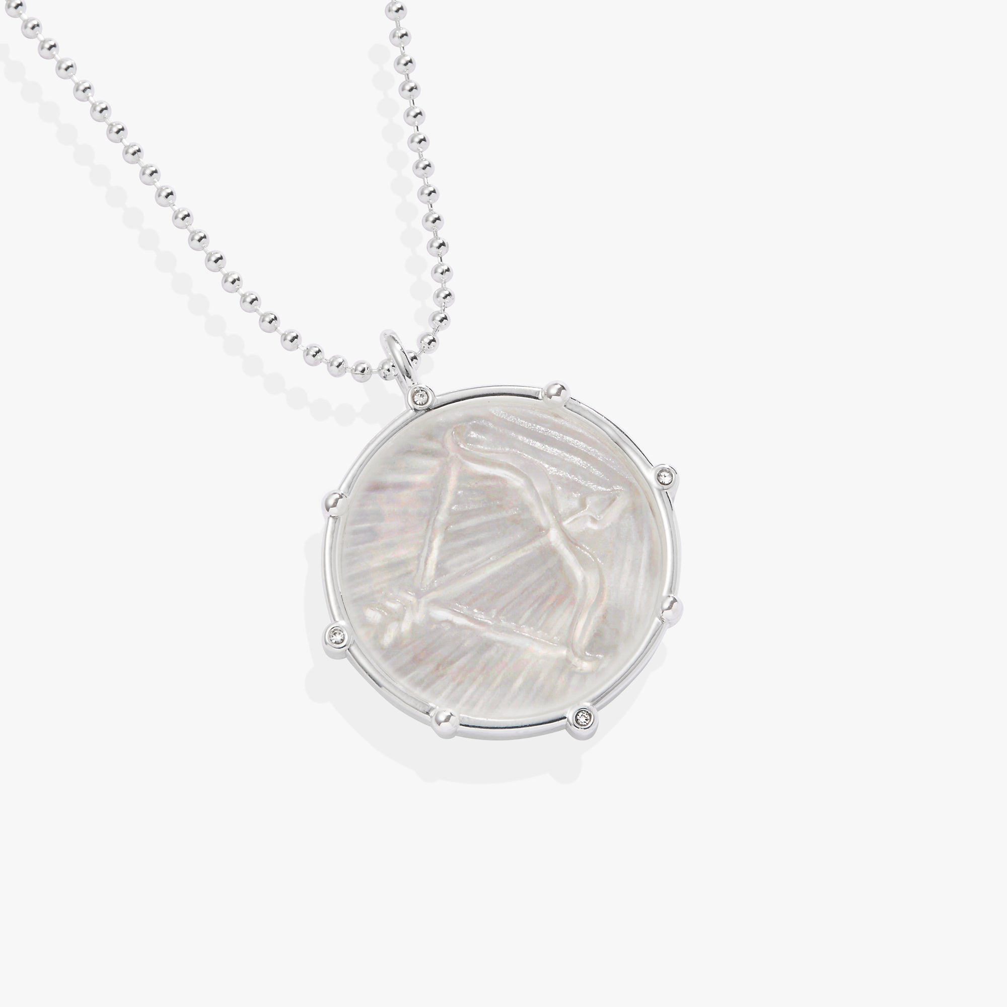 Sagittarius Zodiac Double-Sided Charm Necklace Silver | Alex and Ani