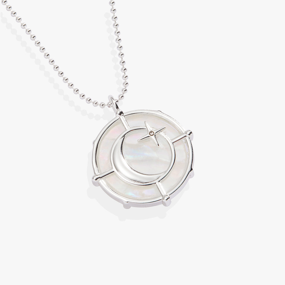 Sagittarius Zodiac Double-Sided Charm Necklace Silver | Alex and Ani