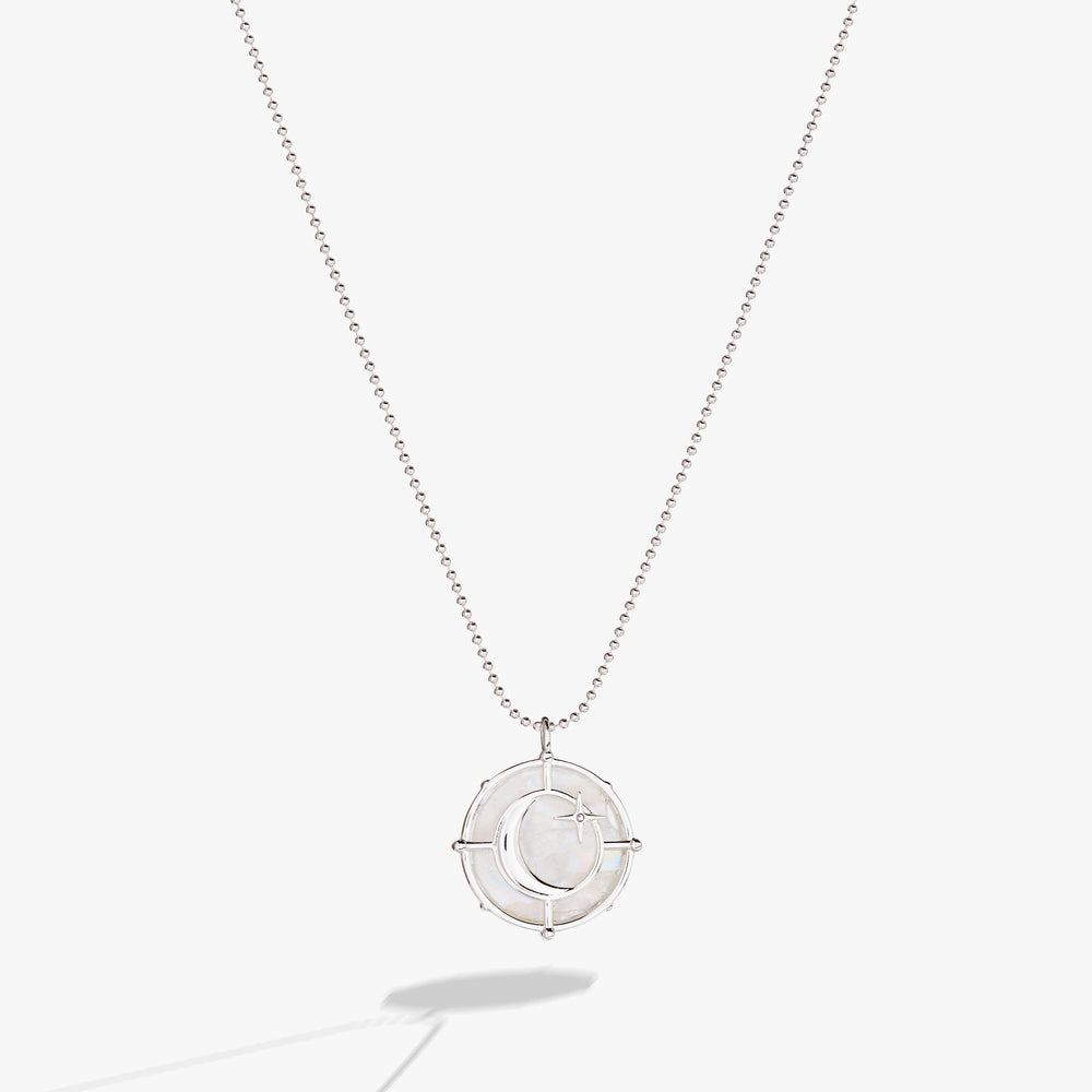 Capricorn Zodiac Double-Sided Charm Necklace Silver | Alex and Ani