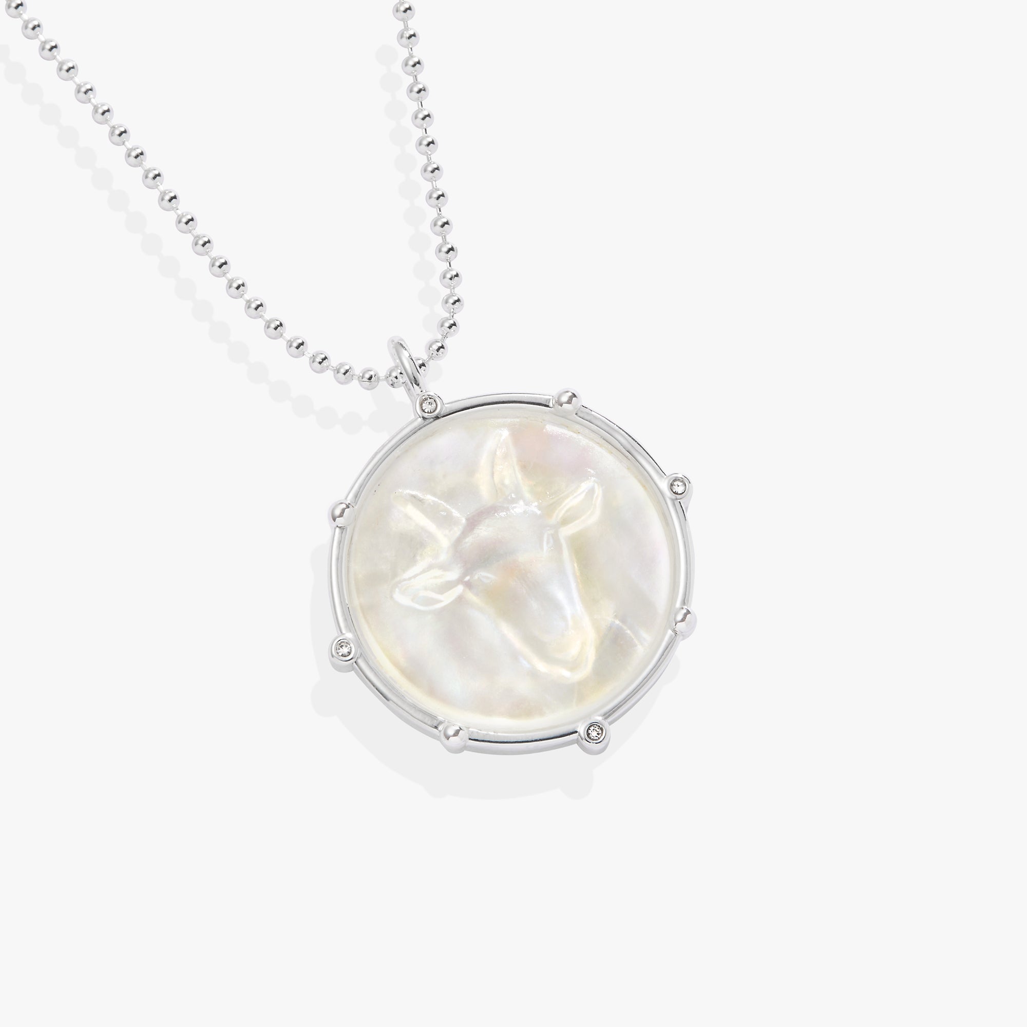 Capricorn Zodiac Double-Sided Charm Necklace Silver | Alex and Ani