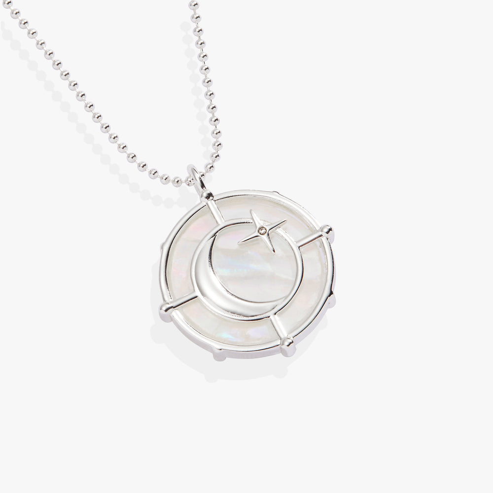 Capricorn Zodiac Double-Sided Charm Necklace Silver | Alex and Ani