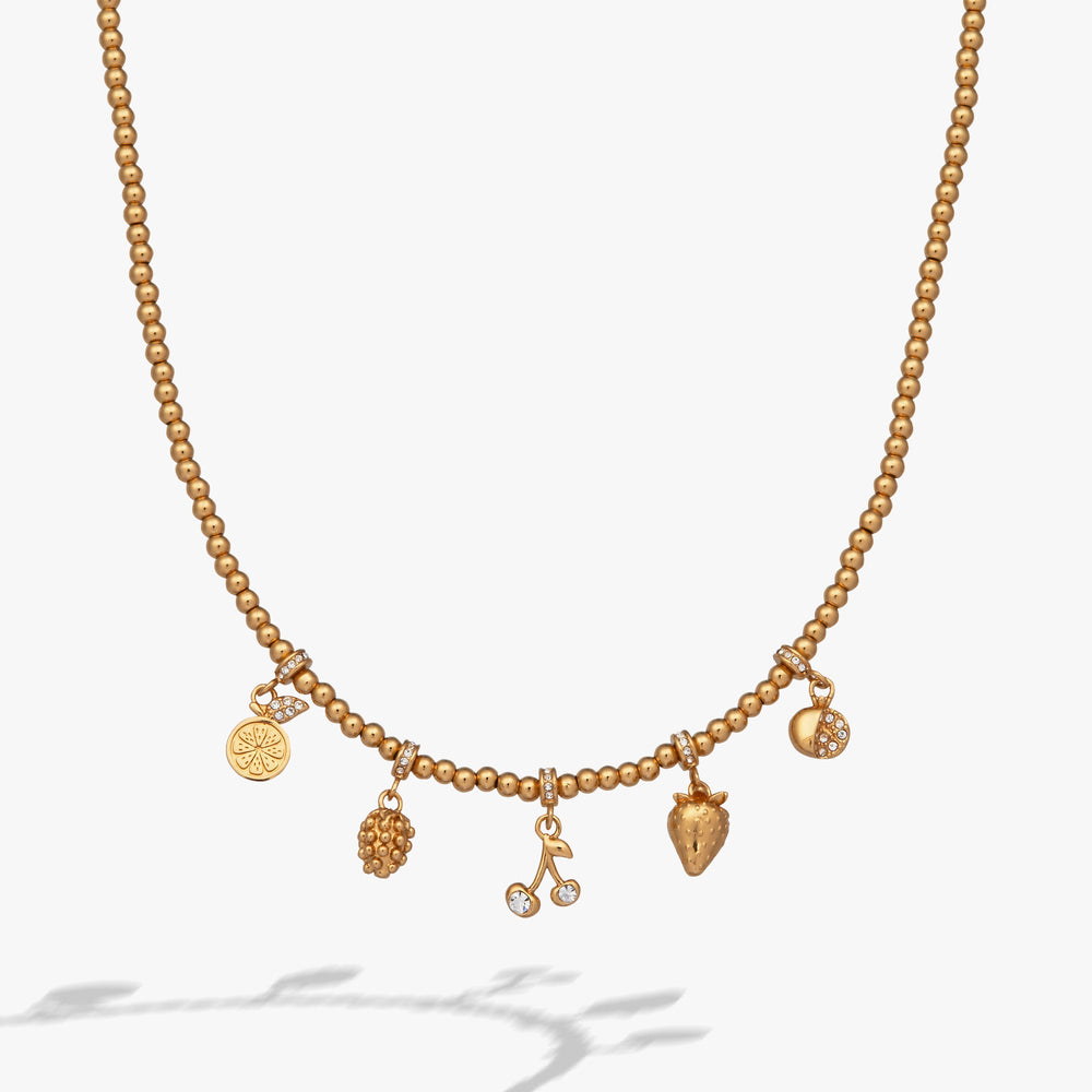 Fresh Orchard Charm Necklace Gold | Alex and Ani