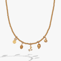 Fresh Orchard Charm Necklace Gold | Alex and Ani