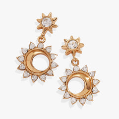 Crystal Celestial Drop Earrings Gold | Alex and Ani