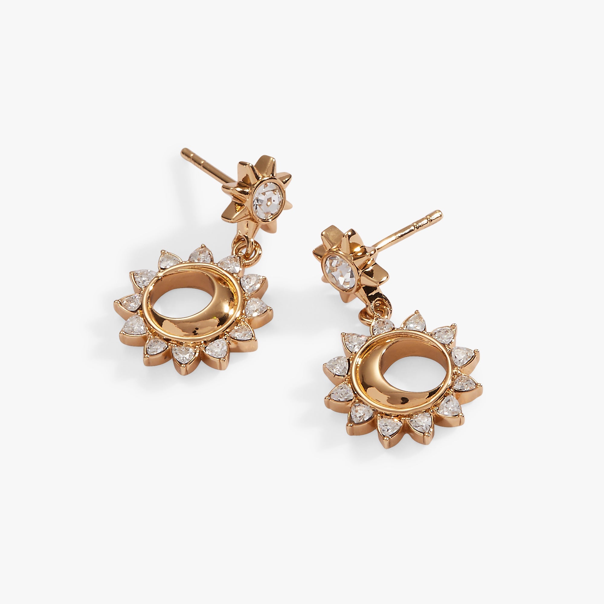 Crystal Celestial Drop Earrings Gold | Alex and Ani