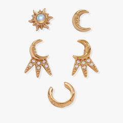 Sun & Moon Earring Set Gold | Alex and Ani