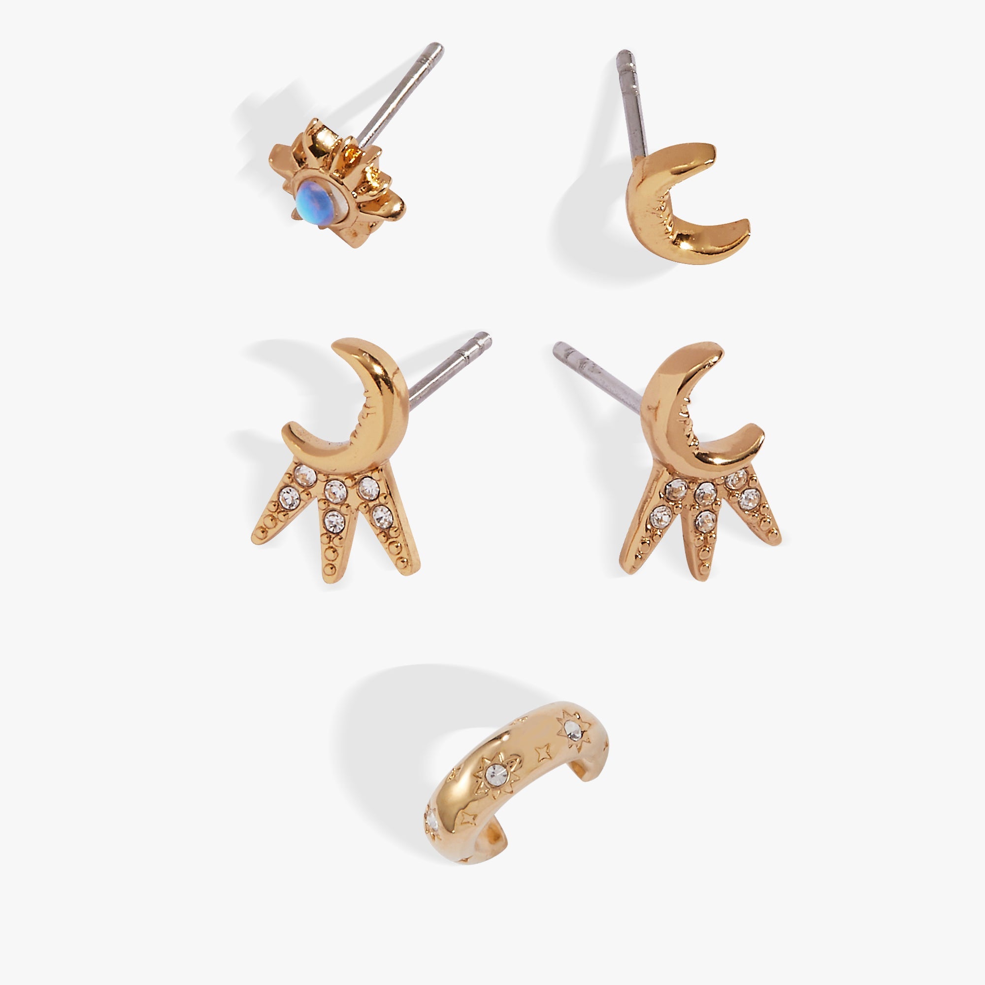 Sun & Moon Earring Set Gold | Alex and Ani