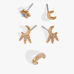 Sun & Moon Earring Set Gold | Alex and Ani