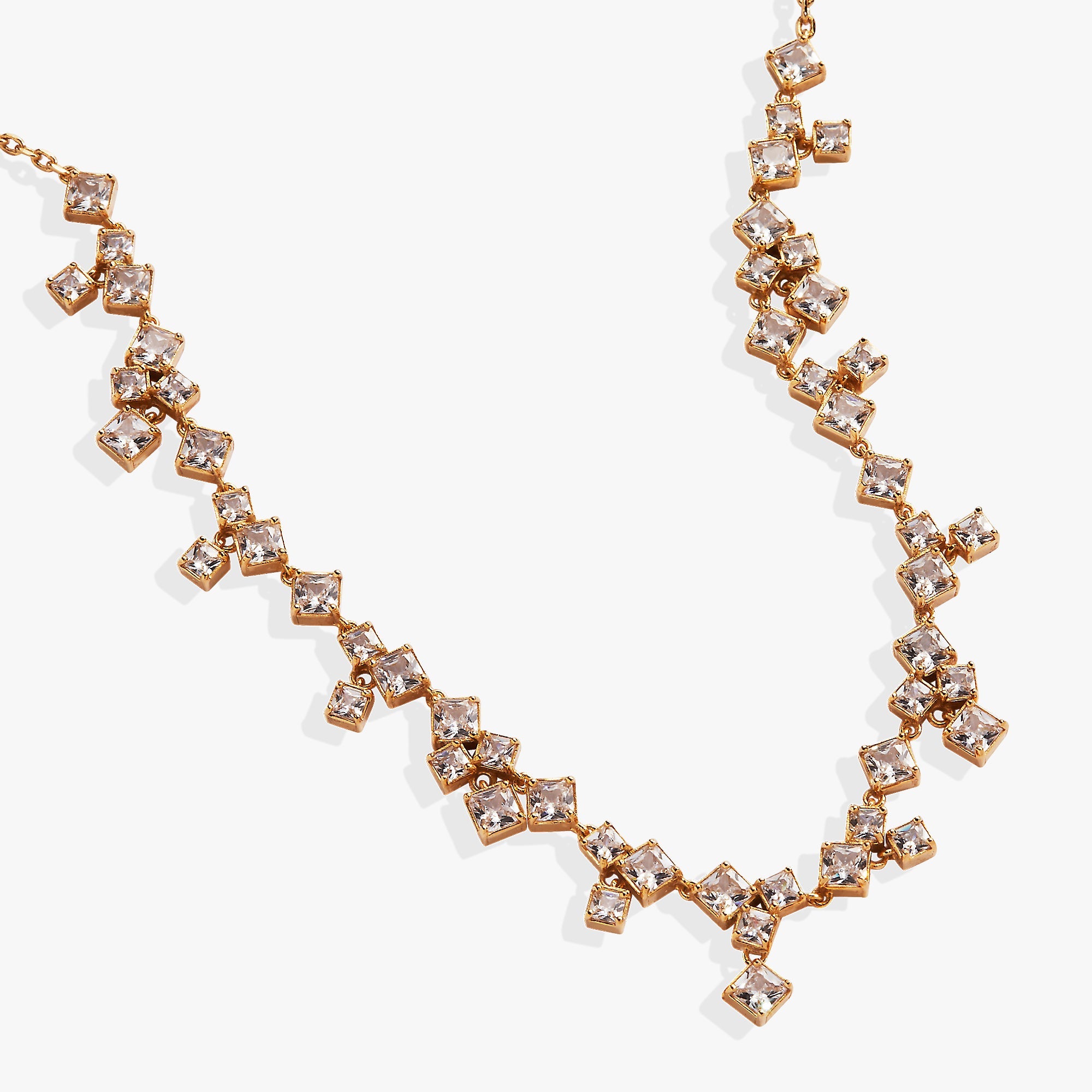 Crystal Chandelier Necklace Gold | Alex and Ani