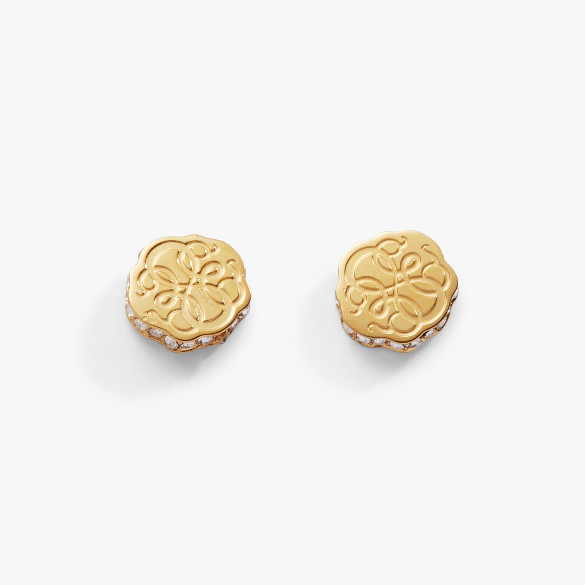 Path of Life Mini Stud Earrings Stainless Steel Gold | Alex and Ani