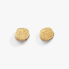 Path of Life Mini Stud Earrings Stainless Steel Gold | Alex and Ani